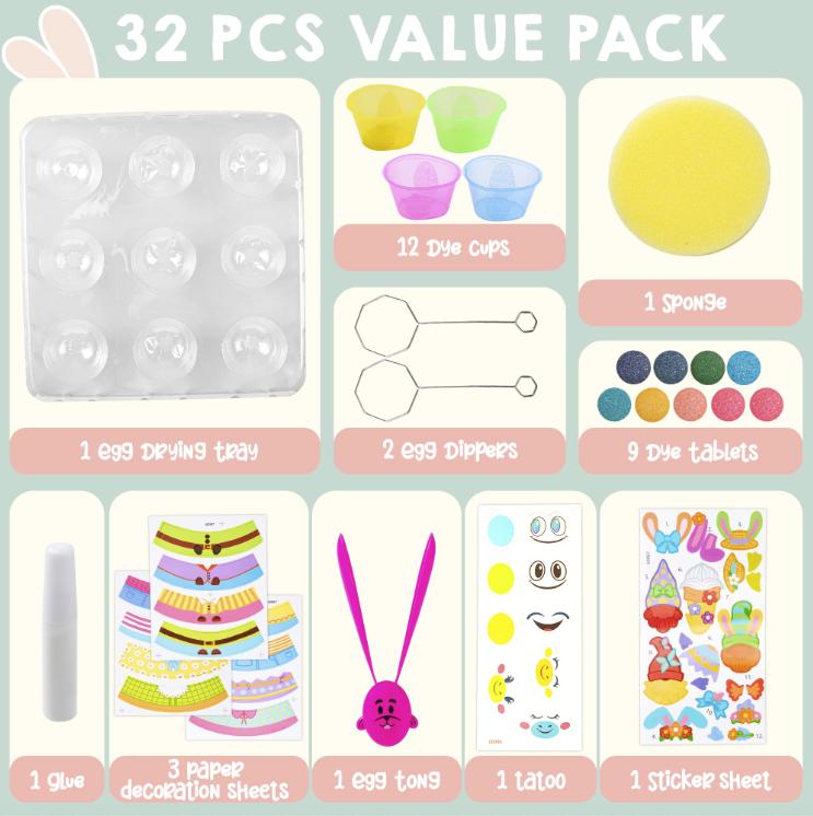 41 Pcs Easter Egg Decorating DIY Kit - additional view